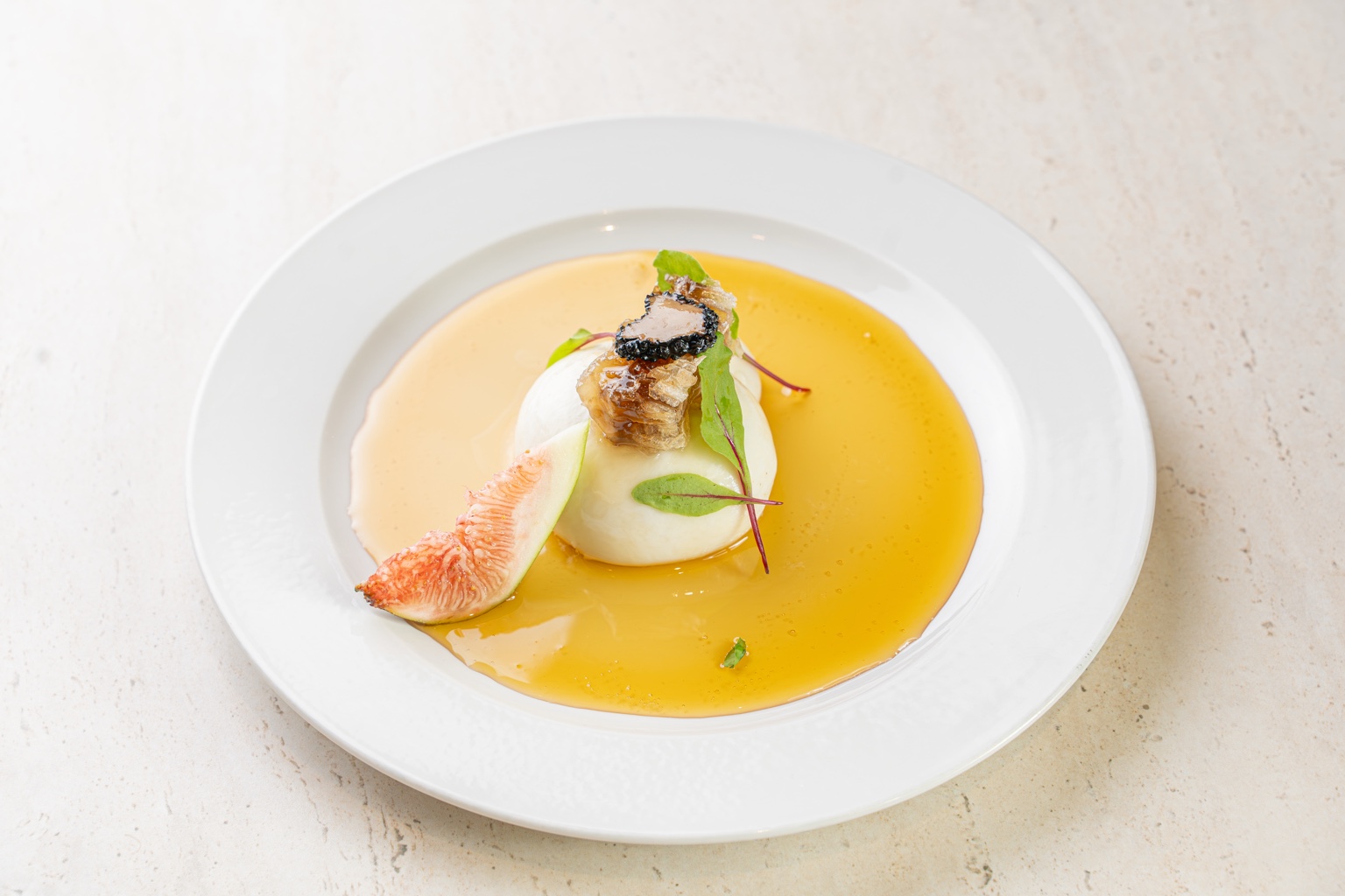 Burrata com favo de mel